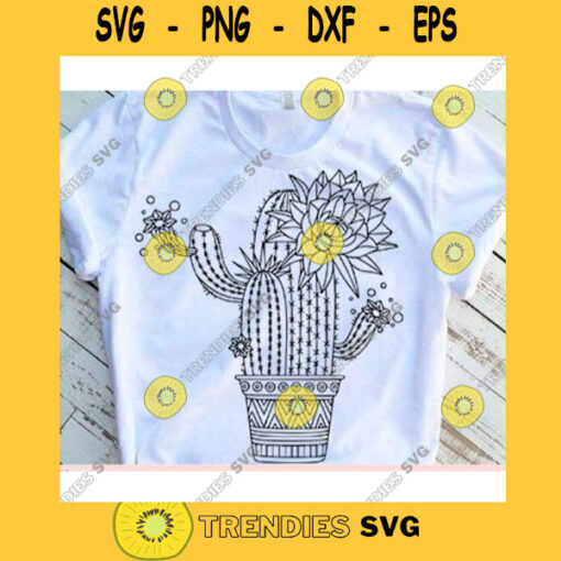 Cactus mandala svgZentangle Cactus svgCactus svgCactus Silhouette svgCactus clipartCactus shirtCacti plant svgCactus with flower svg