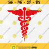Caduceus medical nurse SVG PNG DXF for cricut silhouette studio vinyl decal stencil template t shirt Design 289