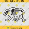 California Dead Republic Skeleton Grizzly Bear SVG PNG EPS File For Cricut Silhouette Cut Files Vector Digital File