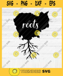 Cambodia Roots SVG File Home Native Map Vector SVG Design for Cutting Machine Cut Files for Cricut Silhouette Png Pdf Eps Dxf SVG