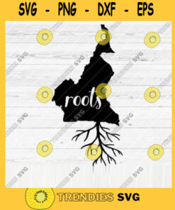 Cameroon Roots SVG File Home Native Map Vector SVG Design for Cutting Machine Cut Files for Cricut Silhouette Png Pdf Eps Dxf SVG