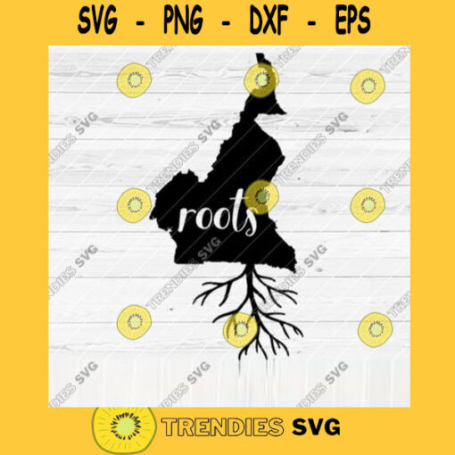 Cameroon Roots SVG File Home Native Map Vector SVG Design for Cutting Machine Cut Files for Cricut Silhouette Png Pdf Eps Dxf SVG
