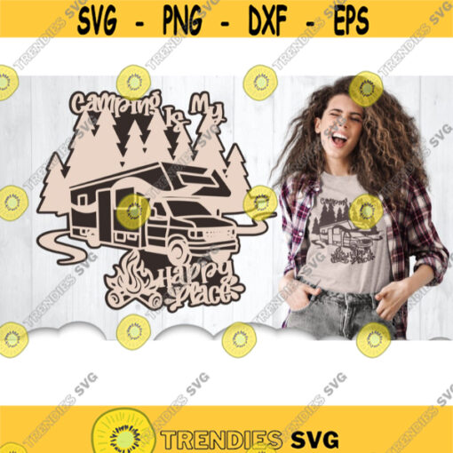 Camping Is My Happy Place Svg Camping Svg Files For Cricut Camper Svg Pine Tree Svg Mountain Svg Camping Clipart Iron On Transfer .jpg