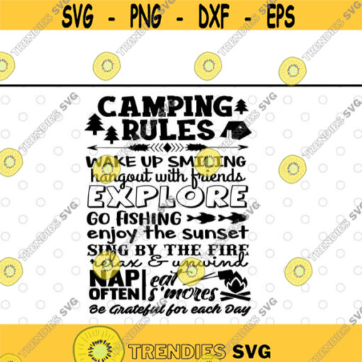 Camping Rules Wake up smiling svg files for cricutDesign 171 .jpg