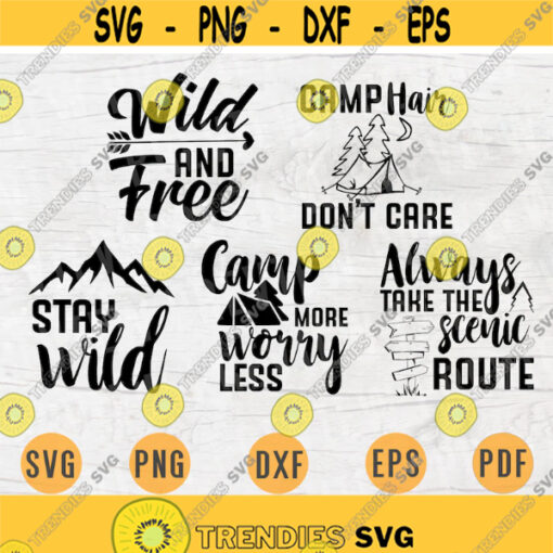 Camping SVG Bundle Pack 5 Files for Cricut Vector Bundle Cut Files INSTANT DOWNLOAD Cameo Svg Dxf Eps Png Pdf Iron On Shirt 1 Design 766.jpg