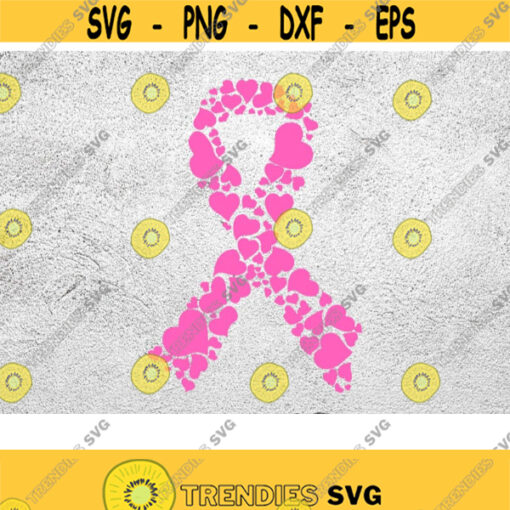 Cancer Ribbon Heart Svg Breast Cancer team Svg Breast Cancer Support Svg Pink Ribbon Svg png dxf eps 300dpi Design 212