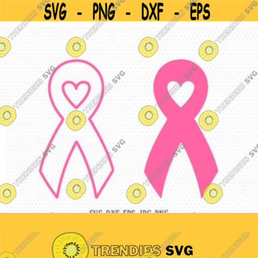 Cancer Ribbon Heart love SVGCancer Awareness Ribbon SVG breast cancer ribbon svgFiles for Cricut Silhouette svg jpg png dxf Design 54