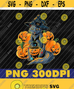 Candy Pumpkin Scary Black Cat With Witch Hat png Halloween png Halloween Cat png Black Cat png for Cat Lovers Halloween png Design 294