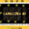 Capricorn AF SVG Capricorn SVG Afro Svg Birthday Gift Svg December Svg January Svg Zodiac Shirt Svg Cut File Silhouette Cricut Design 487