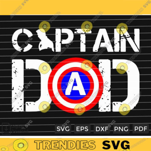 Captain Dad SVG PNG Custom File Printable File for Cricut Silhouette