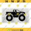 CarAutomotive Clipart Black Monster Truck Design Technically Realistic with Details and Specs to Scale Digital Download SVG PNG Design 436