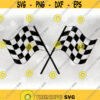 CarAutomotive Clipart Crossed Pair of BlackWhite Checkered Racing Flags Finish Line to Signal End of Race Digital Download SVG PNG Design 325