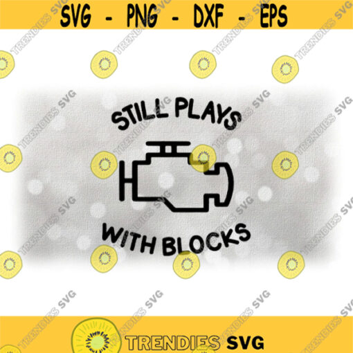 CarAutomotive Clipart Large Black Bold Letters Still Plays with Blocks Words with Car Engine Block image Digital Download SVG PNG Design 885
