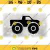 CarAutomotive Clipart Simple Basic Black Monster Truck Drawing Fun and Easy Boys or Unisex Kids Design Digital Download SVG PNG Design 681
