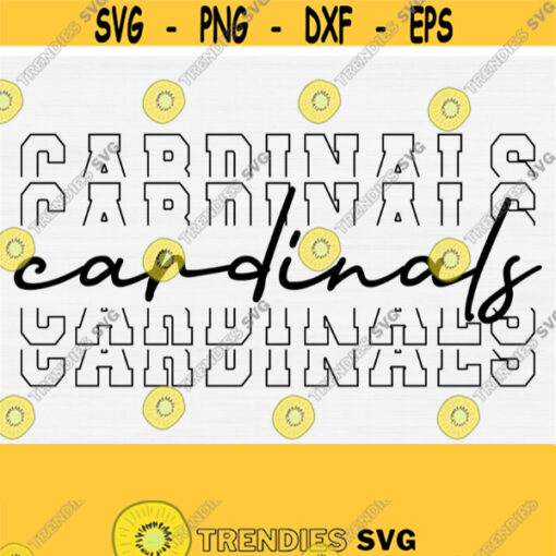 Cardinals SvgCardinals Team Spirit Svg Cut FileHigh School Team Mascot Logo Svg Files for Cricut Cut Silhouette FileVector Download Design 1344