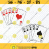 Cards SVG Poker Vector Images Clipart SVG File For Cricut Eps Royal flush Png Dxf clip art Poker svg Playing cards svg Poker png Design 2