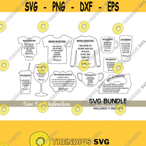 Care Card Bundle Care Card instruction svg washing care instruction mug care svg CriCut Files frame svg jpg png dxf Silhouette cameo Design 431