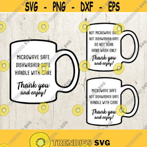 Care Instructions SVG Care Cards SVG Mug Care SVG Coffee Mug Washing Instruction Svg Svg File for Cricut Silhouette File Design 174