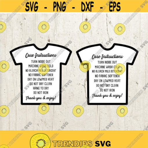Care Instructions SVG Care Cards SVG Shirt Care SVG Washing Instruction Svg Svg File for Cricut Silhouette File Design 236