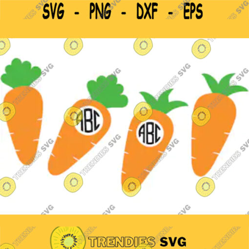 Carrot SVG carrot monogram svg Carrot Split Monogram Carrot Clipart Vector Dxf png Pdf Eps files Easter bunny svgCricut Cut Files svg