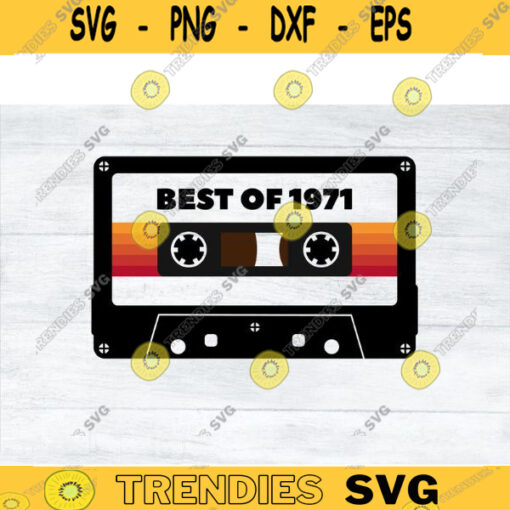 Cassette Tape 1971 SVG SVG File for Cricut cassette tape svg music svg cassette tape cassette svg vintage cassette for music lover Design 294 copy