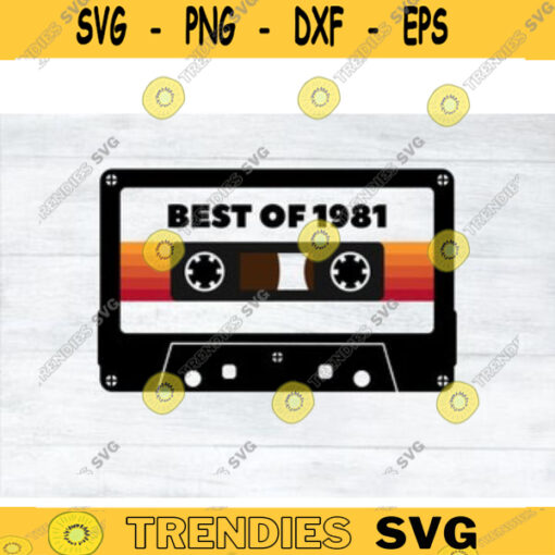 Cassette Tape 1981 SVG SVG File for Cricut cassette tape svg music svg cassette tape cassette svg vintage cassette for music lover Design 105 copy