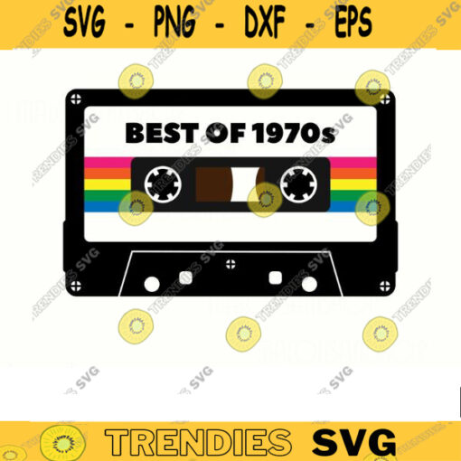 Cassette Tape 70s SVG SVG File for Cricut cassette tape svg music svg cassette tape cassette svg vintage cassette for music lover Design 300 copy
