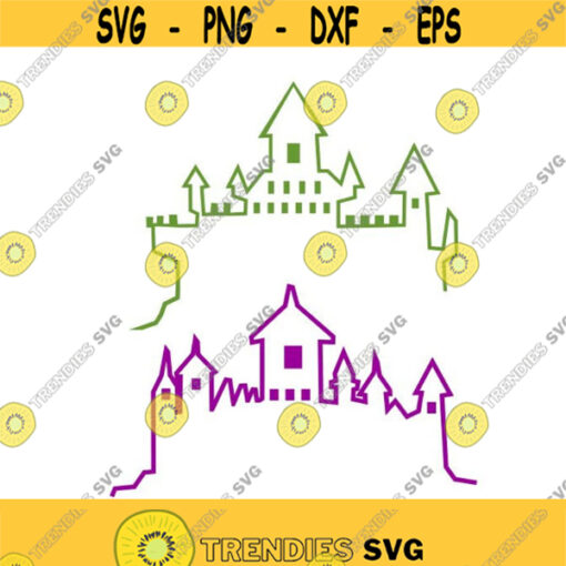 Castle Fairytale Cuttable Design SVG PNG DXF eps Designs Cameo File Silhouette Design 1681