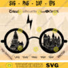 Castle View in Glasses SVG Bundle Wizard Cut File School of Magic Vector Art jpg png svg pdf dxf Castle Cricut Printable
