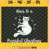 Cat Drinks Red Wine Here To A Purrrfect Christmas SVG PNG DXF EPS 1