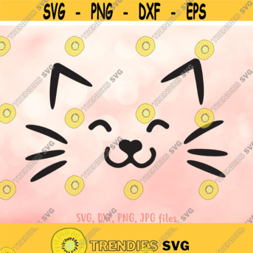 Cat Face svg Cute Cat svg Cat Lover svg Cat Decal svg Cat Shirt Design Animal Lover svg Cute Kids svg Cricut Silhouette Cut Files Design 723