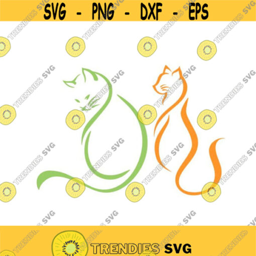 Cat Kitten Cute Cuttable Design SVG PNG DXF eps Designs Cameo File Silhouette Design 308