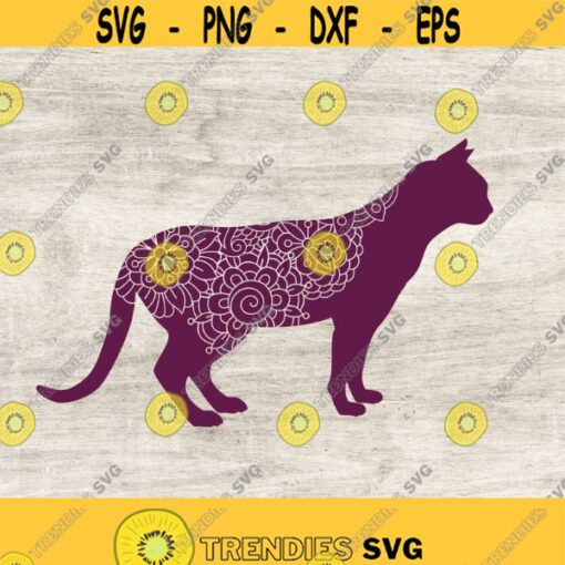 Cat Mandala Svg Eps Png Jpg cricut file Instant download Design 233