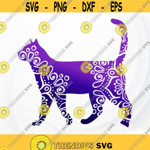 Cat Mandala svg Cat SVG Cat Zentangle SVG Cat SVG for Cricut Cat Clipart Animal mandala svg Cat Mom svg Design 96.jpg