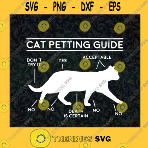 Cat Petting Guide svg Cat svg Cat Silhouette Cat Lover svg Petting Guide Pet svg