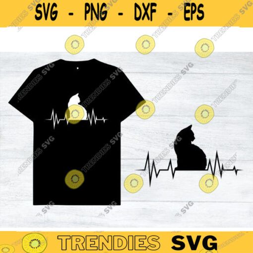 Cat SVG Heartbeat 2 cat svg kitten svg cat lover svg cat cut file kitty svg cute cat svg animal svg cats svg black cat svg Design 373 copy