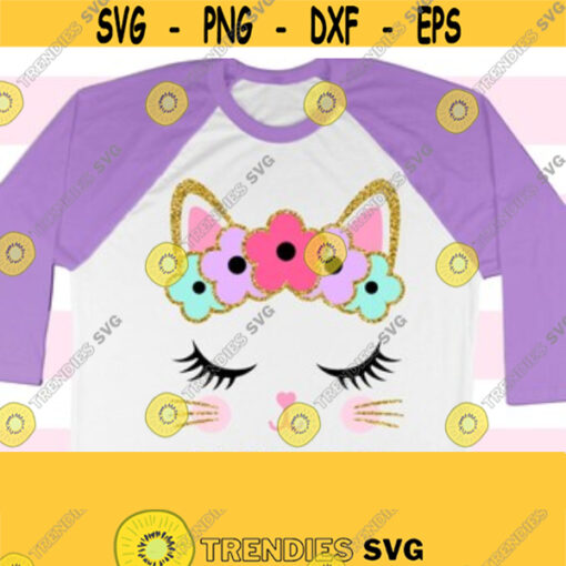 Cat SVG Kitty SVG Kitty Face Svg Cat Clip Art Cute Cat Face SVG Kitty Cat princess Svg Cricut Silhouette Cut File