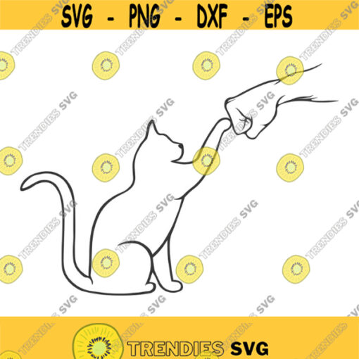 Cat and hand svg cat svg cat lover svg cat mom svg png dxf Cutting files Cricut Cute svg designs print quote svg Design 383