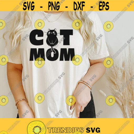 Cat mom Svg Cat mom shirt svg fur mama svg kitten svg cat lover gift cat face svg cute cat svg cat mom png Png Dxfm Cut files Design 193