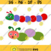 Caterpillar Banner Birthday Cuttable Design SVG PNG DXF eps Designs Cameo File Silhouette Design 1016