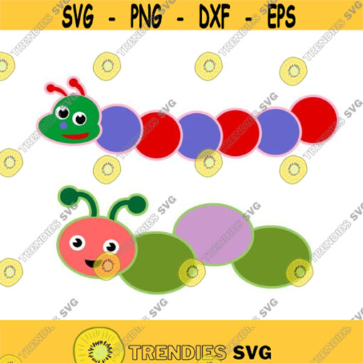 Caterpillar Banner Birthday Cuttable Design SVG PNG DXF eps Designs Cameo File Silhouette Design 1016