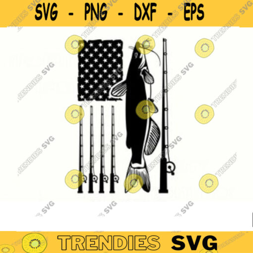 Catfish SVG American Flag fishing svg fish svg Catfish svg fisherman svg fishing png for fish lovers Design 221 copy