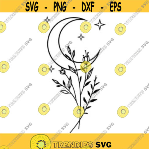 Celestial Moon Decal Files cut files for cricut svg png dxf Design 41