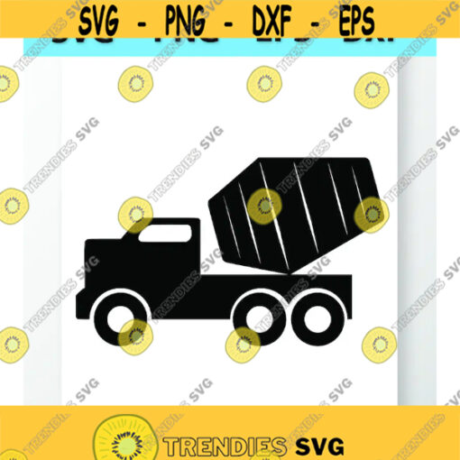 Cement Truck Vector Images SVG Silhouette Clipart Cutting Files SVG Image For Cricut Truck Silhouettes Eps Png Dxf Clip Art Design 564
