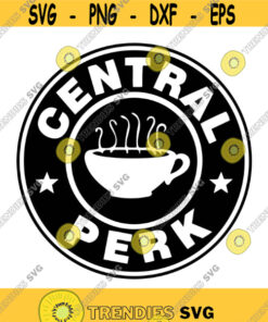 Central Perk Starbucks Logo Decal Files cut files for cricut svg png dxf Design 543