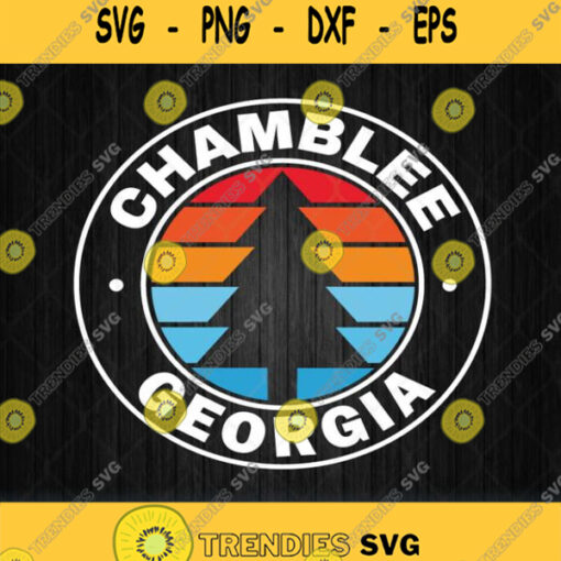 Chamblee Georgia Ga Vintage Graphic Retro 70S Svg Png