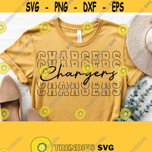 Chargers Svg Chargers Team Spirit Svg Cut FileHigh School Team Mascot Logo Svg Files for Cricut Cut Silhouette FileVector Download Design 1349