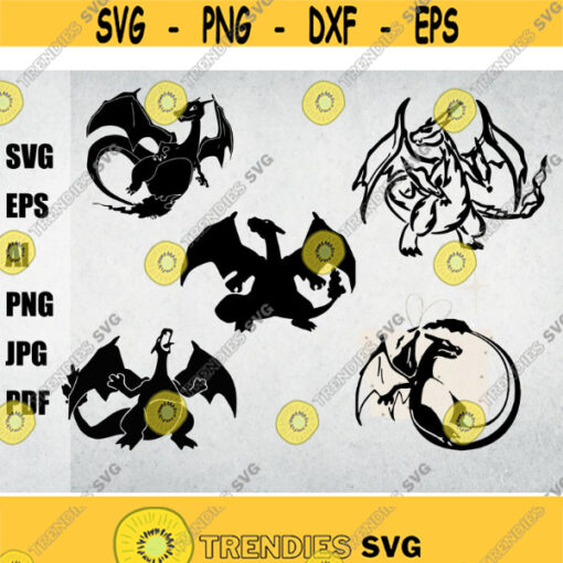 Charizard Pokemon pokemon svg Charizard svg svg for cricutcut files silhouette Cricut instant download files digital Layered SVG Design 12