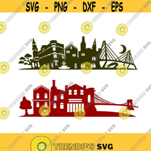 Charleston sc City Skyline cuttable Design SVG PNG DXF eps Designs Cameo File Silhouette Design 166
