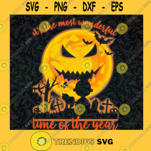 Charlie Brown And Snoopy Its The Most Wonderful Time Of The Year Halloween SVG PNG EPS DXF Cricut File